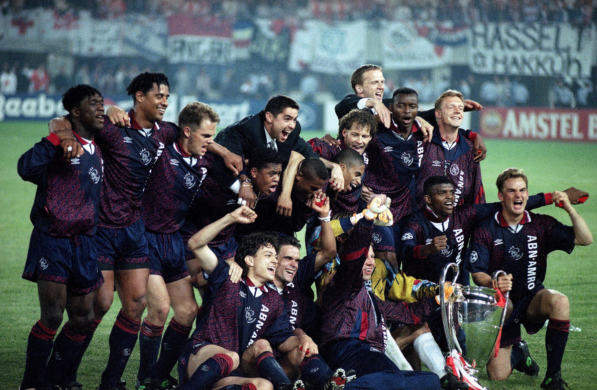 Luis Suarez of Ajax celebrates after winning the Dutch soccer Cup Final  against Feyenoord at the Kuip stadium in Rotterdam, The Netherlands,  Thursday May 6, 2010. The Dutch Cup Final between Ajax